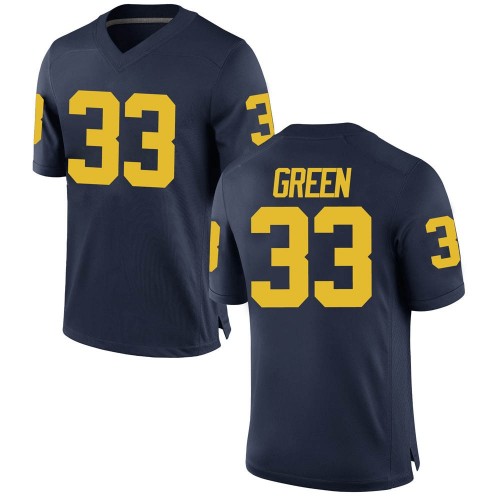 German Green Michigan Wolverines Men's NCAA #33 Navy Game Brand Jordan College Stitched Football Jersey LXM3854ER